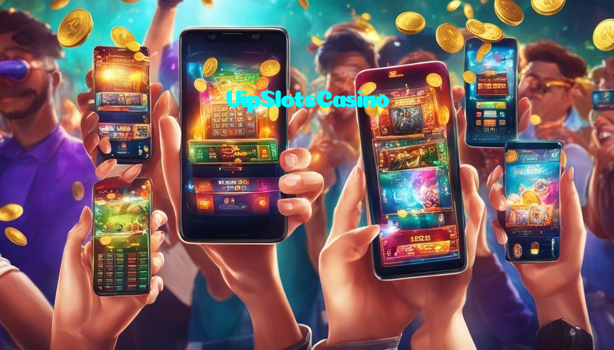 VipSlotsCasino casino presented on mobile device in Pakistan with slots and live games